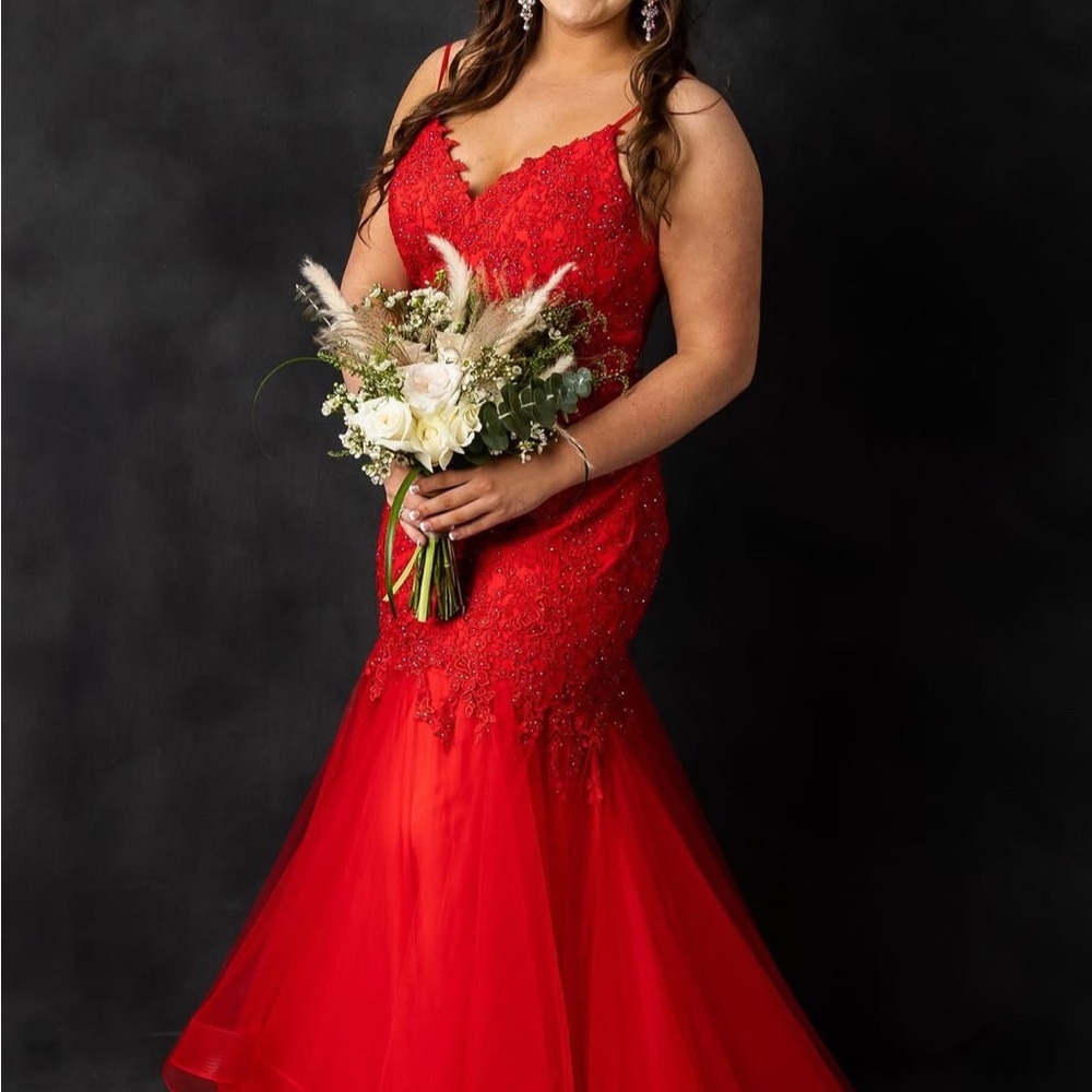 Clarisse Vibrant Red Prom Dress